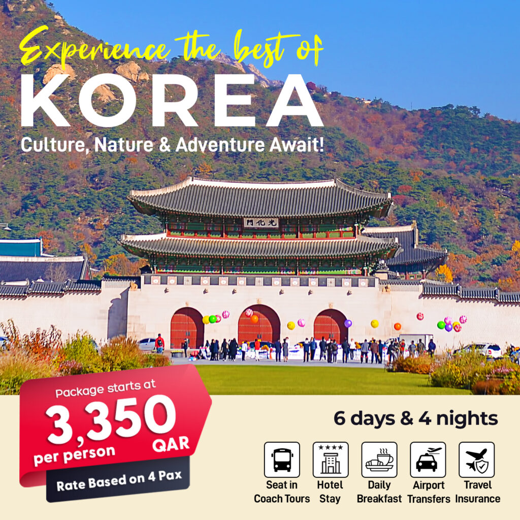 Explore the best of South Korea with our all-inclusive tour package. Discover historic palaces, beautiful scenery, Korean cuisine, and more.