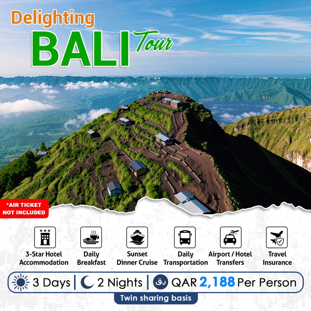 Embark on an unforgettable Mount Batur sunrise trek! Our Delighting Bali Tour Package combines adventure, nature, and stunning views for the ultimate holiday experience.
